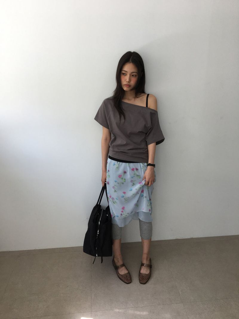 Floral Blur Skirt (3color)