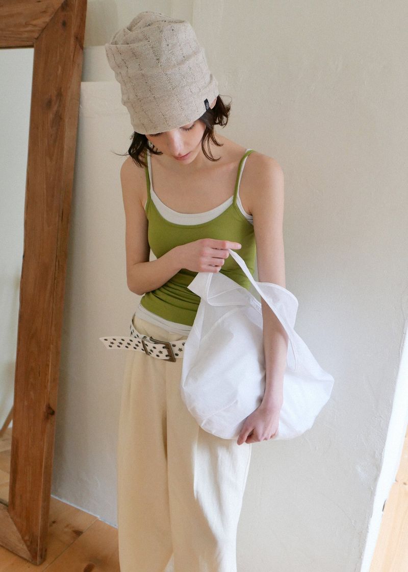 Airy Folding Hobo Bag_White