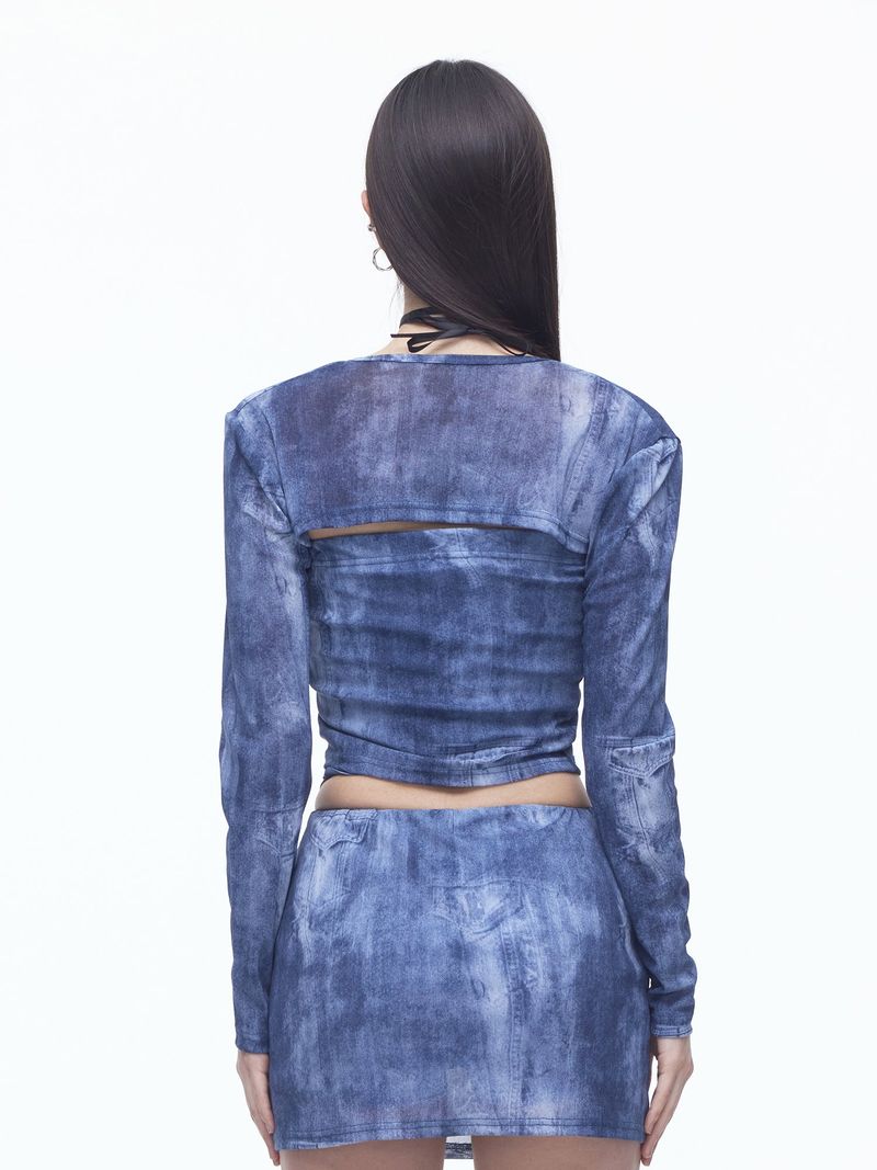 Denim Mesh Bolero (BL)
