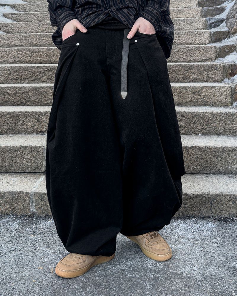Cuff Bizo Balloon Cotton Pants