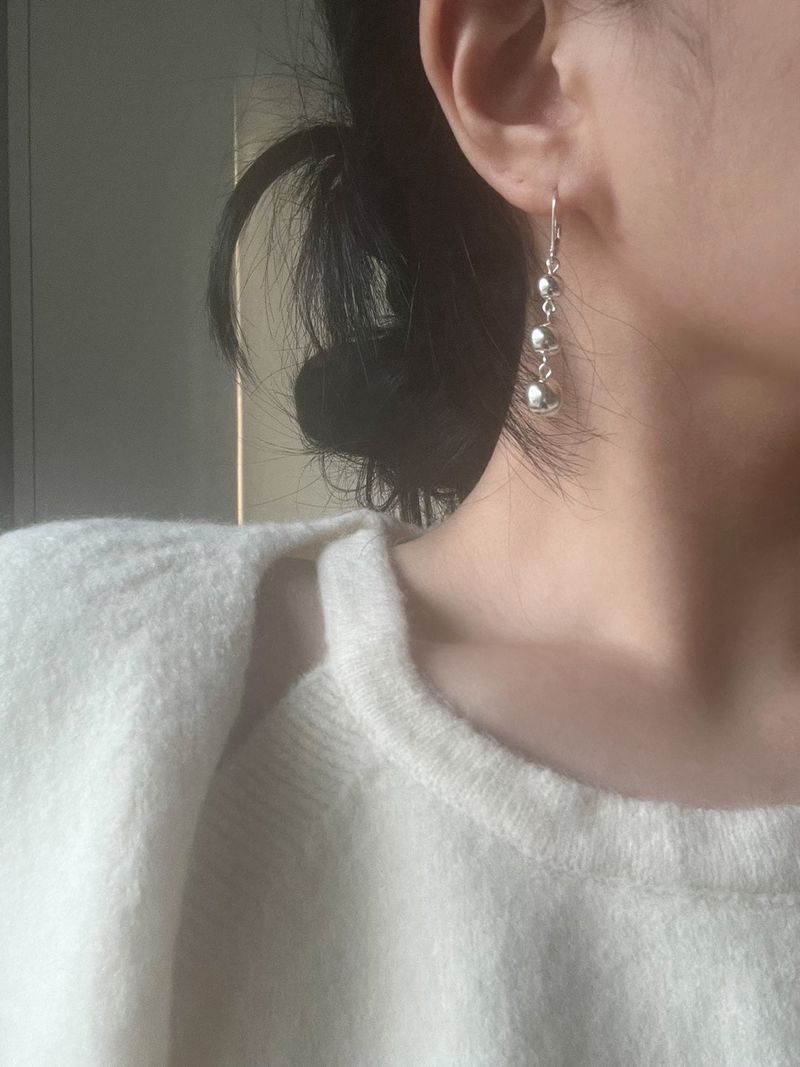 (silver925/18k) Pouis drop earrings