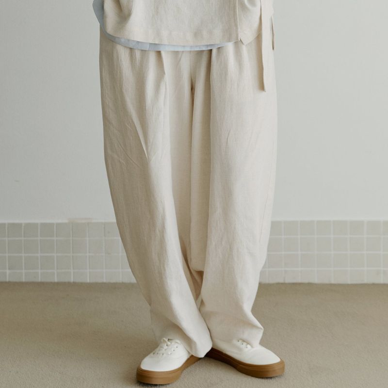 malen（マレン）の「unisex tap pants beige (banding)（Pants）」