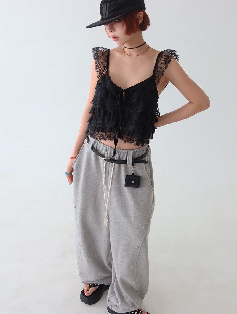 Zero Lace Cancan Frill Blouse
