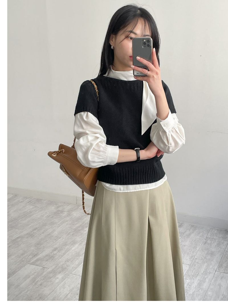 INCHANT ME(インチャントミー)の「Riton Round Half Knit(Tops)」