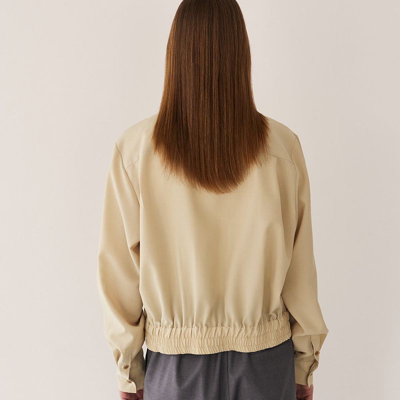 Spring banding shirt_lemon grass
