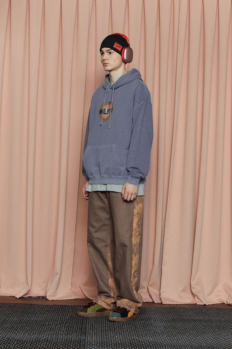 TIE-DYE BLOCK DENIM PANTS / BROWN