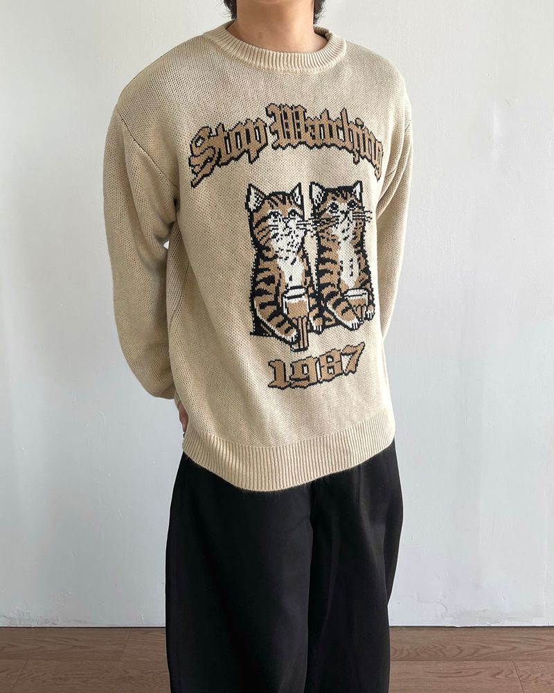 Watched jacquard knit