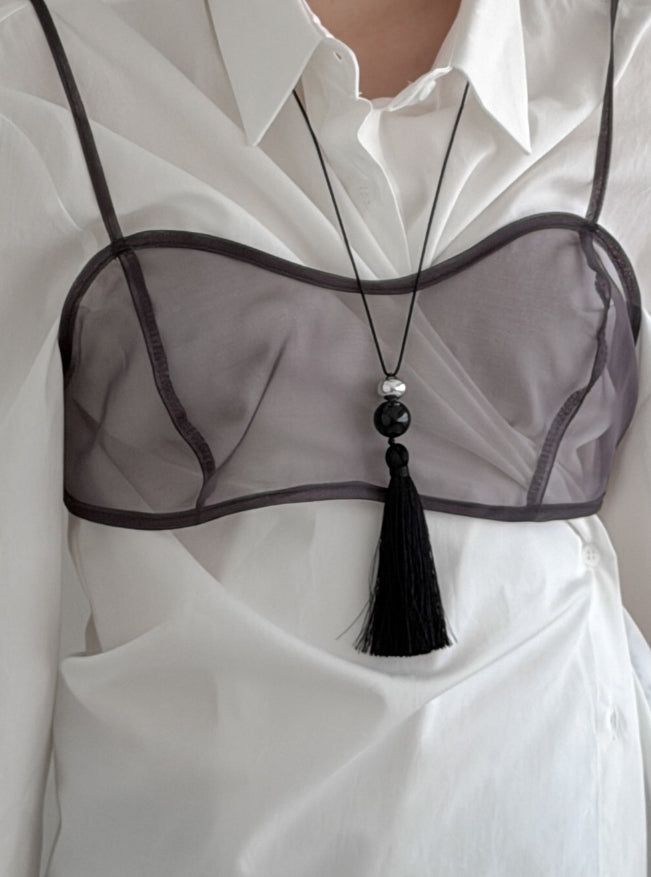 Aren Organza See-through Bustier