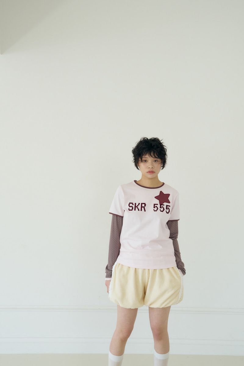 SKR 555 LAYERED TOP (PINK)