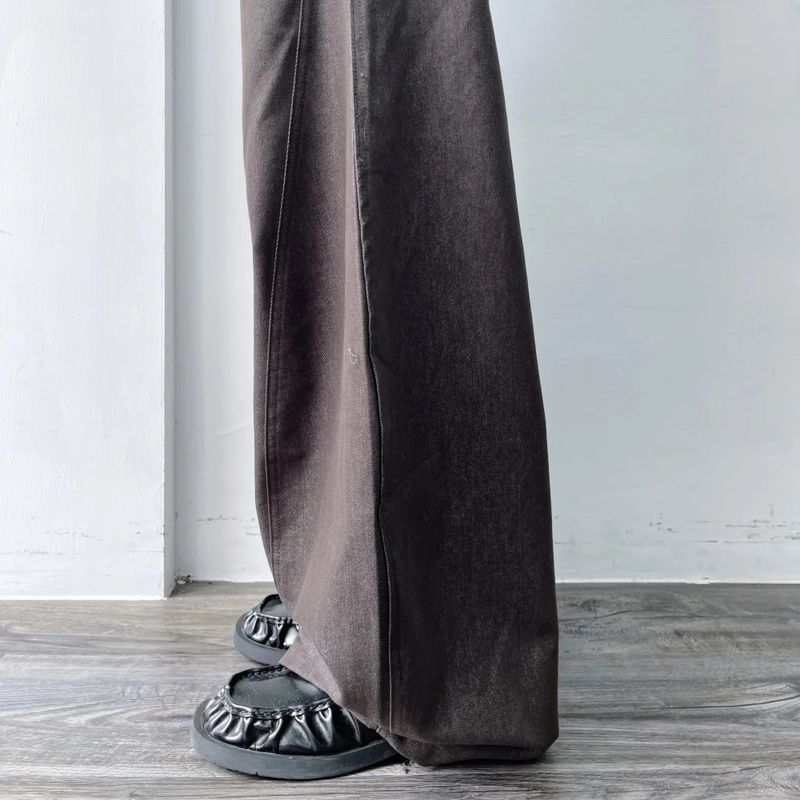Belted Curved Balloon Trousers