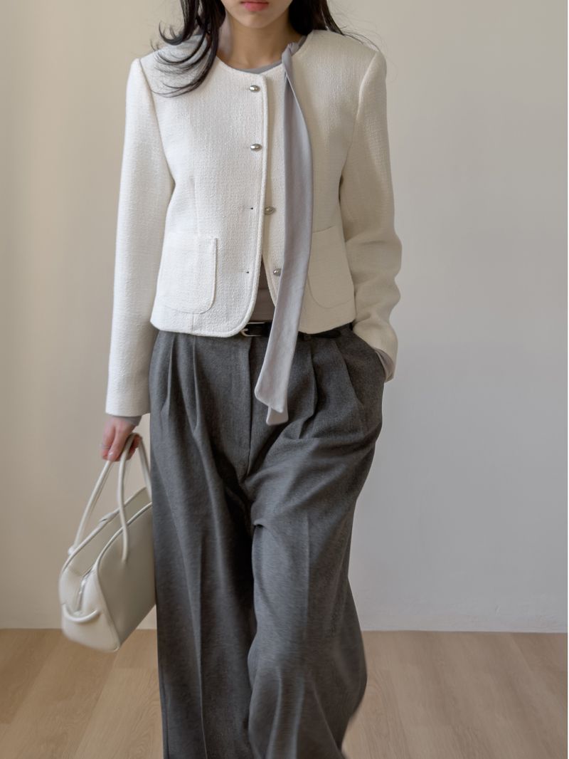 [Long Sleeve Version] Bebe Tweed Short Jacket