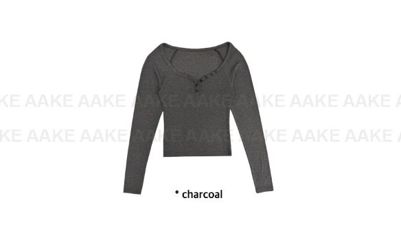 WIDE HENLEY RIBBED TOP