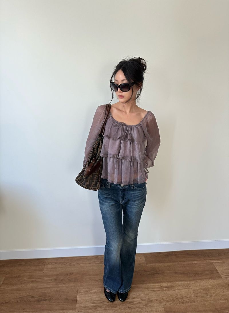 soft bootcut denim pants