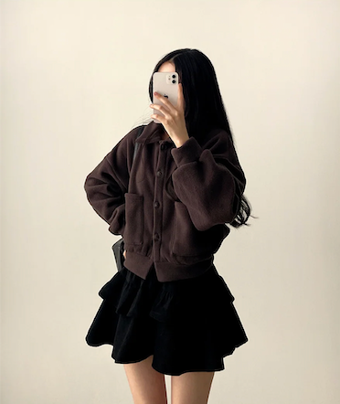 Mori soft fleece pocket jacket