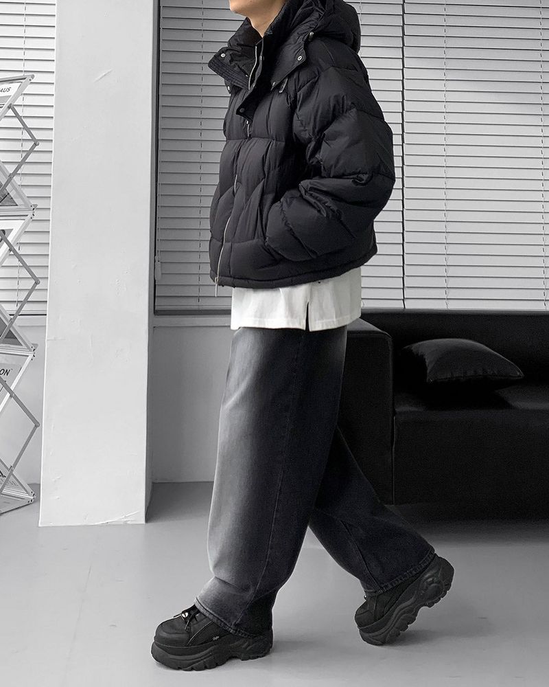 OWN Noah Duck Down Cropped Padded Jacket (2 colors)