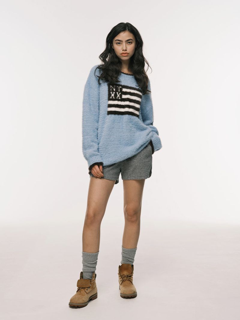 NYX FLAG KNIT BLUE