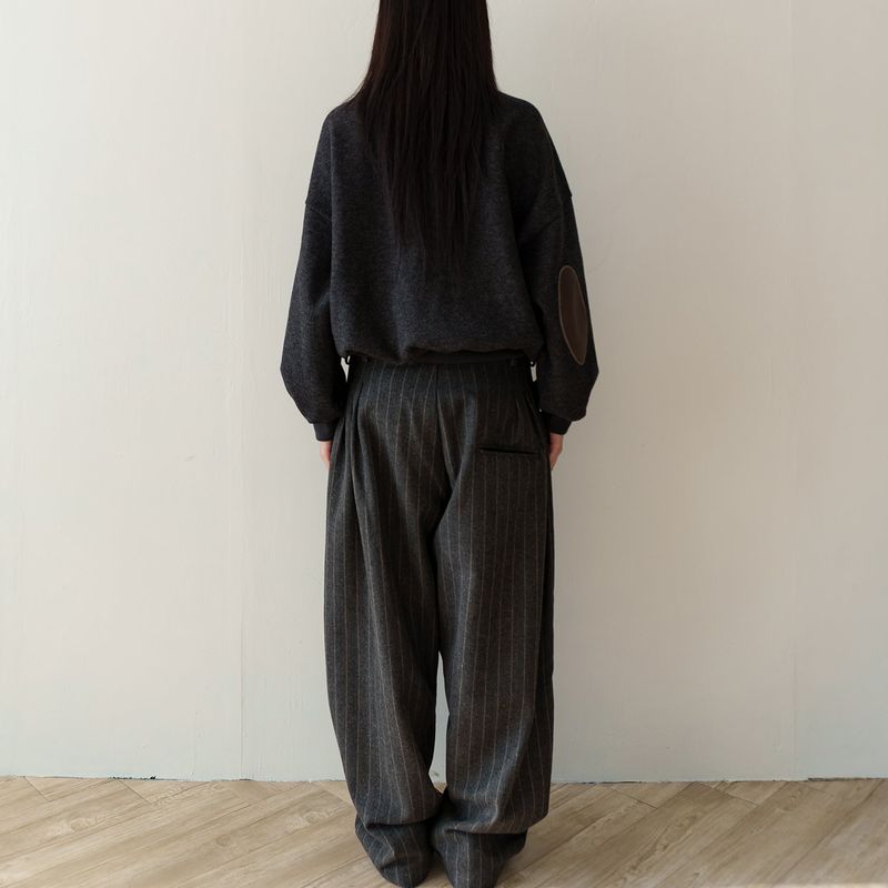 Bean wool pullover / Charcoal