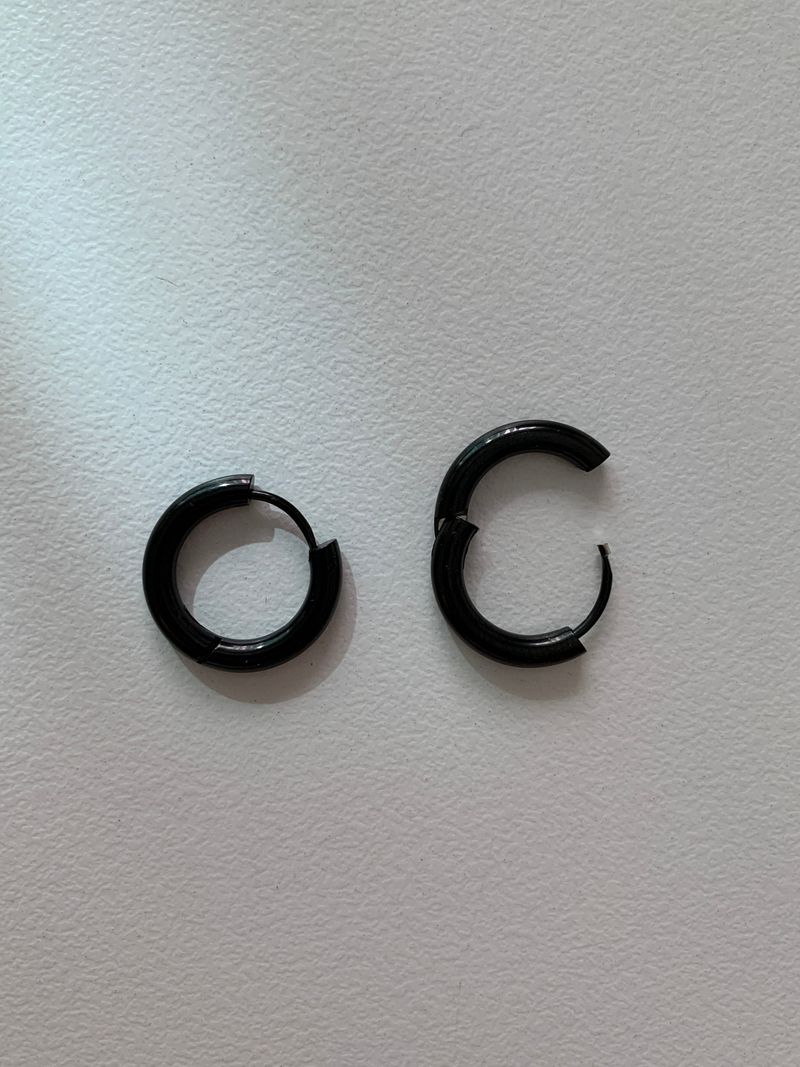 surgical black earring