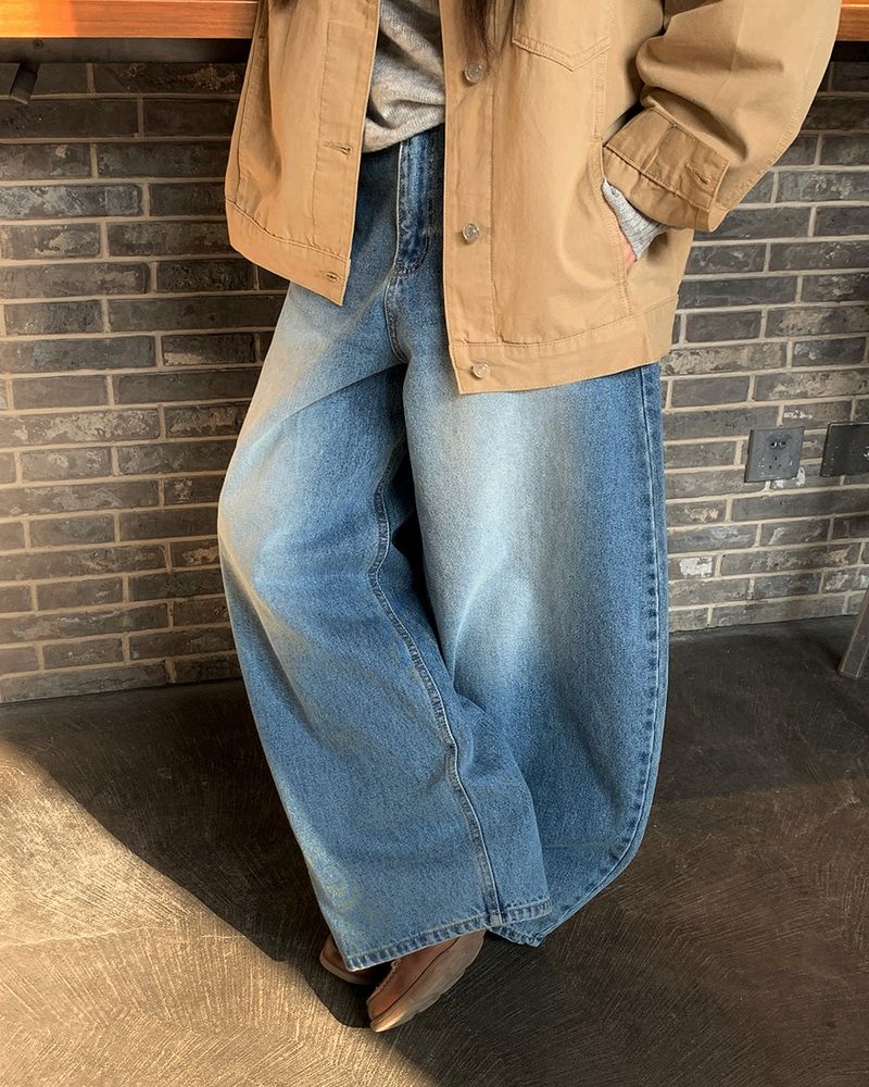 [ORIGINAL] PRESS BALLOON WIDE DENIM PANTS