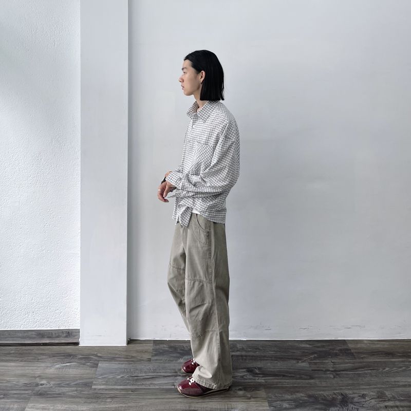 Diagonal Pocket Check Shirt