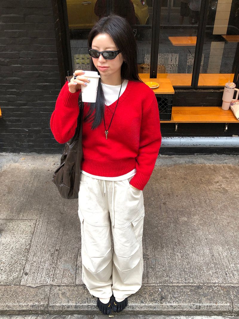 [MADE] FIFTY WOOL V-NECK KNIT