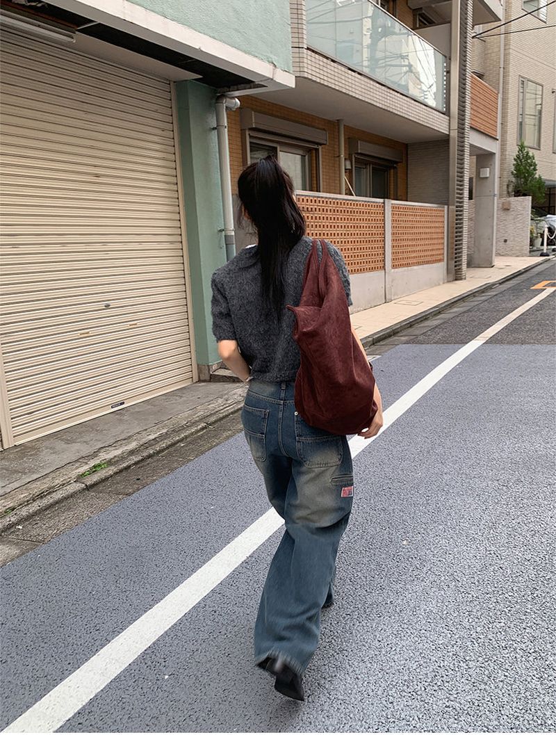 SUEDE BAGUETTE BAG (2C)