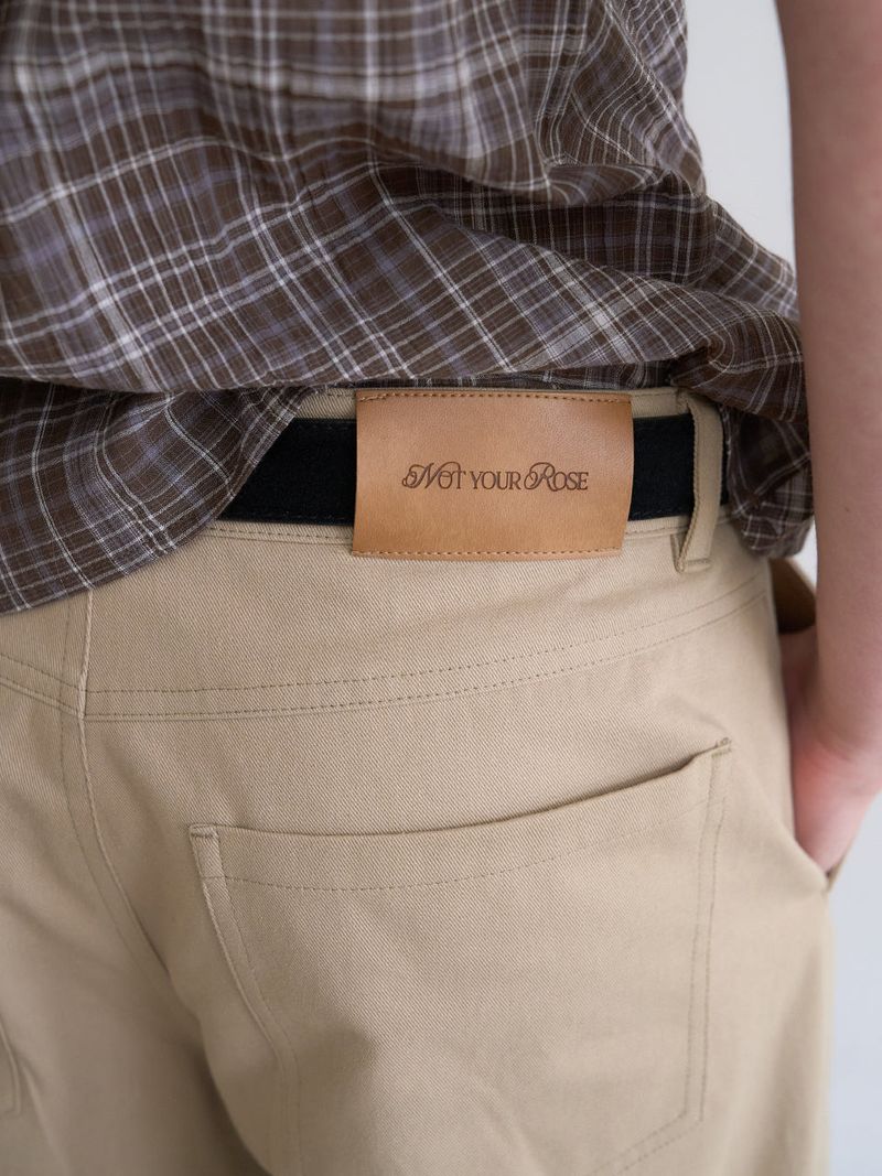 Hazel wide pants (Beige)