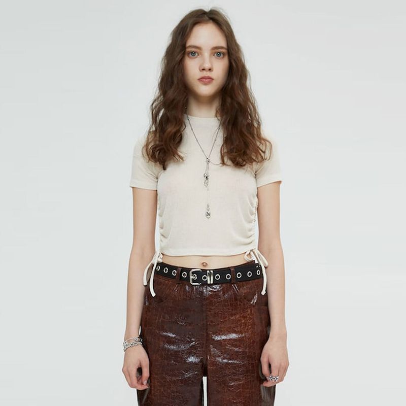 SPERONE(スペロネ)の「SIDE SLIT TOP (CREAM)(Tops)」