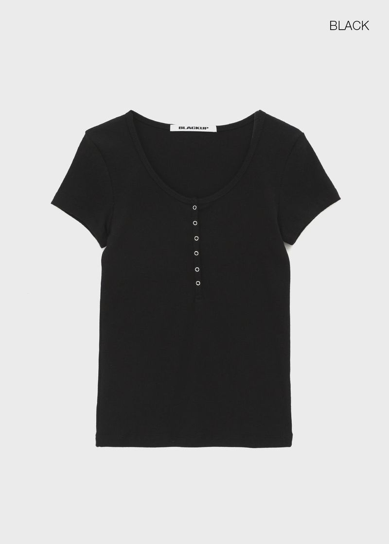 [MADE] Dutsby Henley Short Sleeve Top