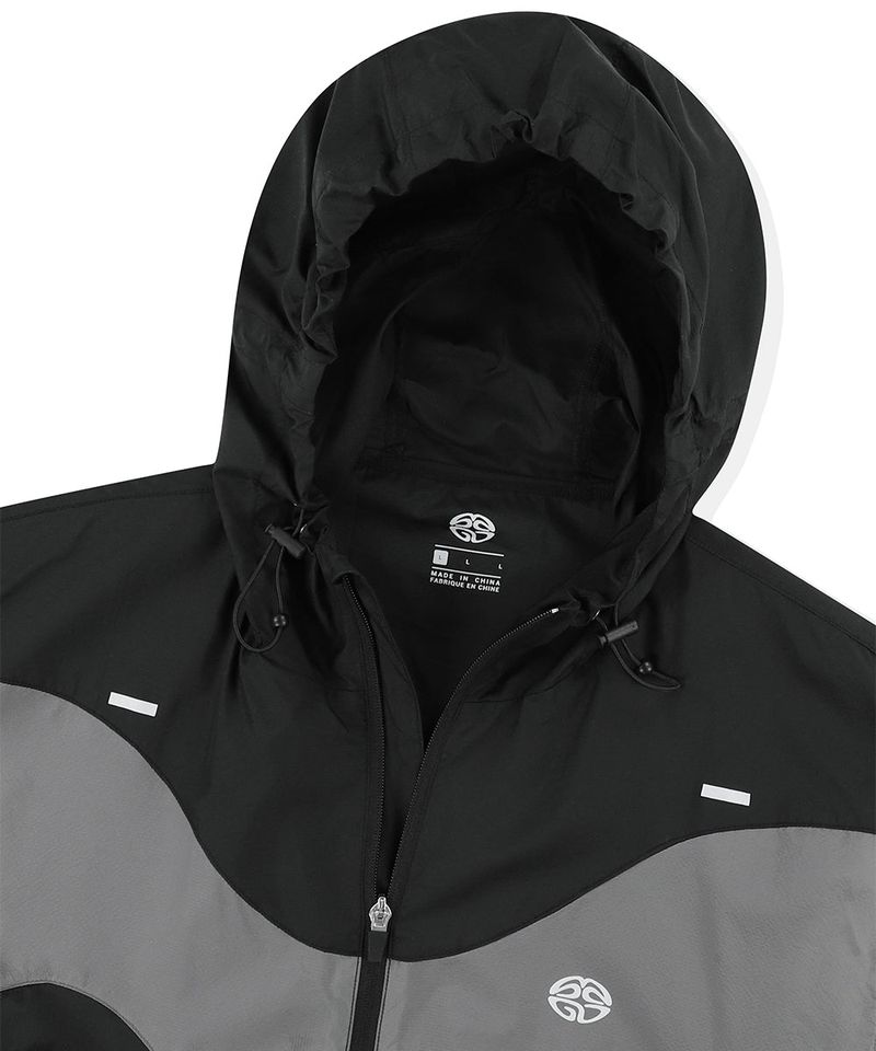 WAVE M LOGO HOODED WINDBREAKER