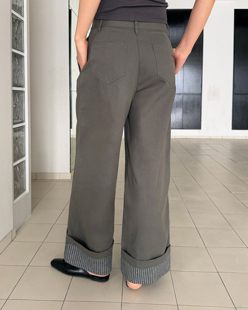[ORIGINAL] Maple Stripe Roll-up Chino Pants