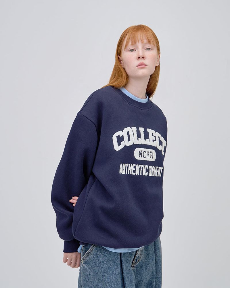 COLLECT LOGO SWEAT SHIRTS - NAVY