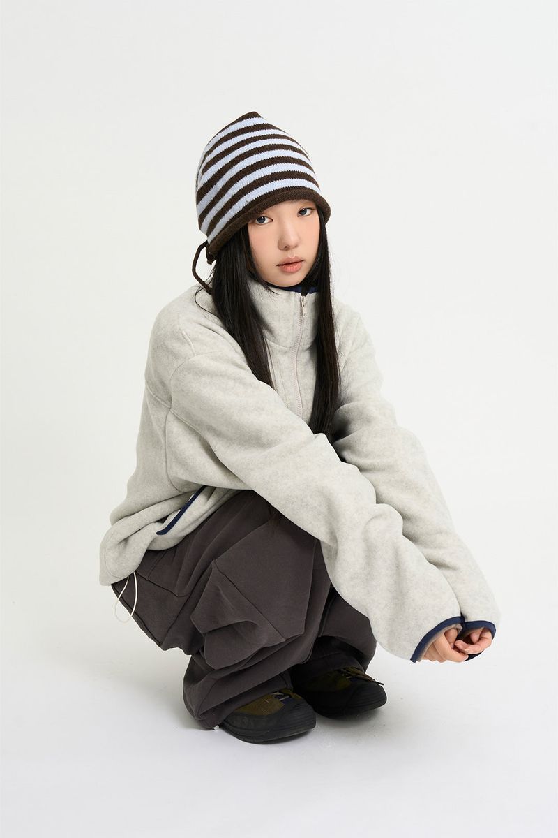 Naid fleece zip-up jumper
