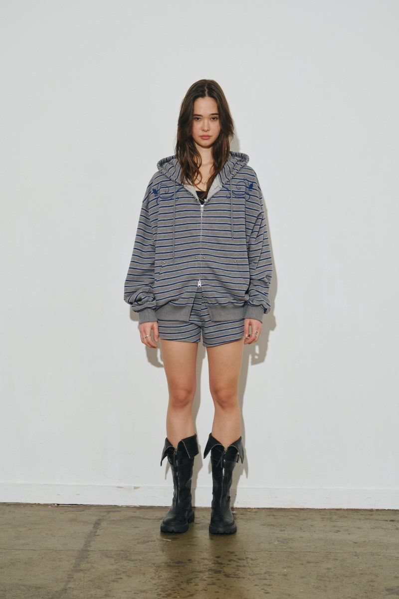 set st hood zip up (grey)