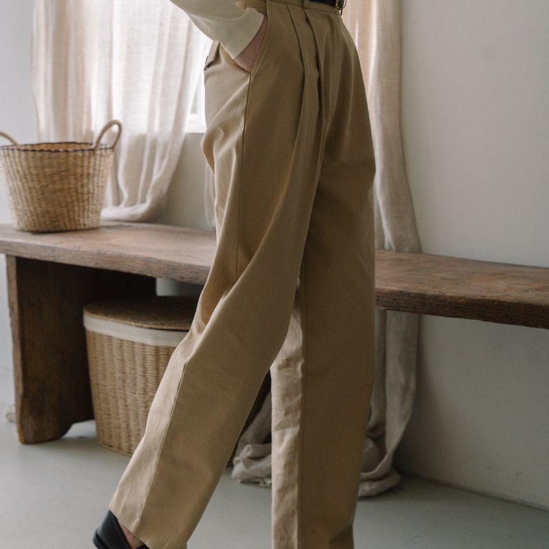 Two turk Cotton Pants - Beige