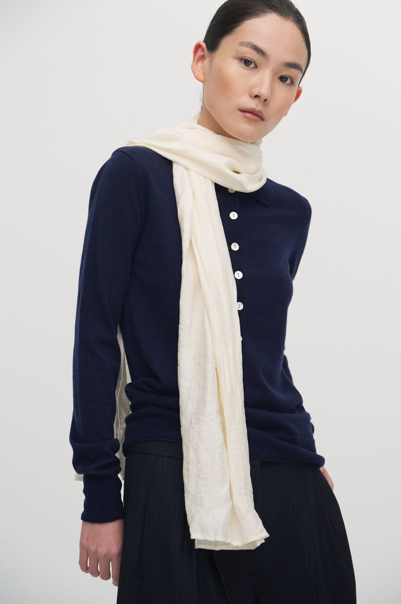 Pleats linear scarf_2colors