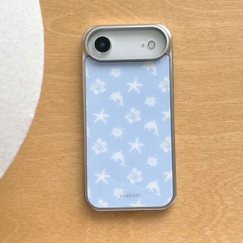venitore（ヴェニトー）の「[MADE] [Glossy Glass Silver Bumper Case] シーブリーズパターン - ブルー（スマホグッズ/小物）」