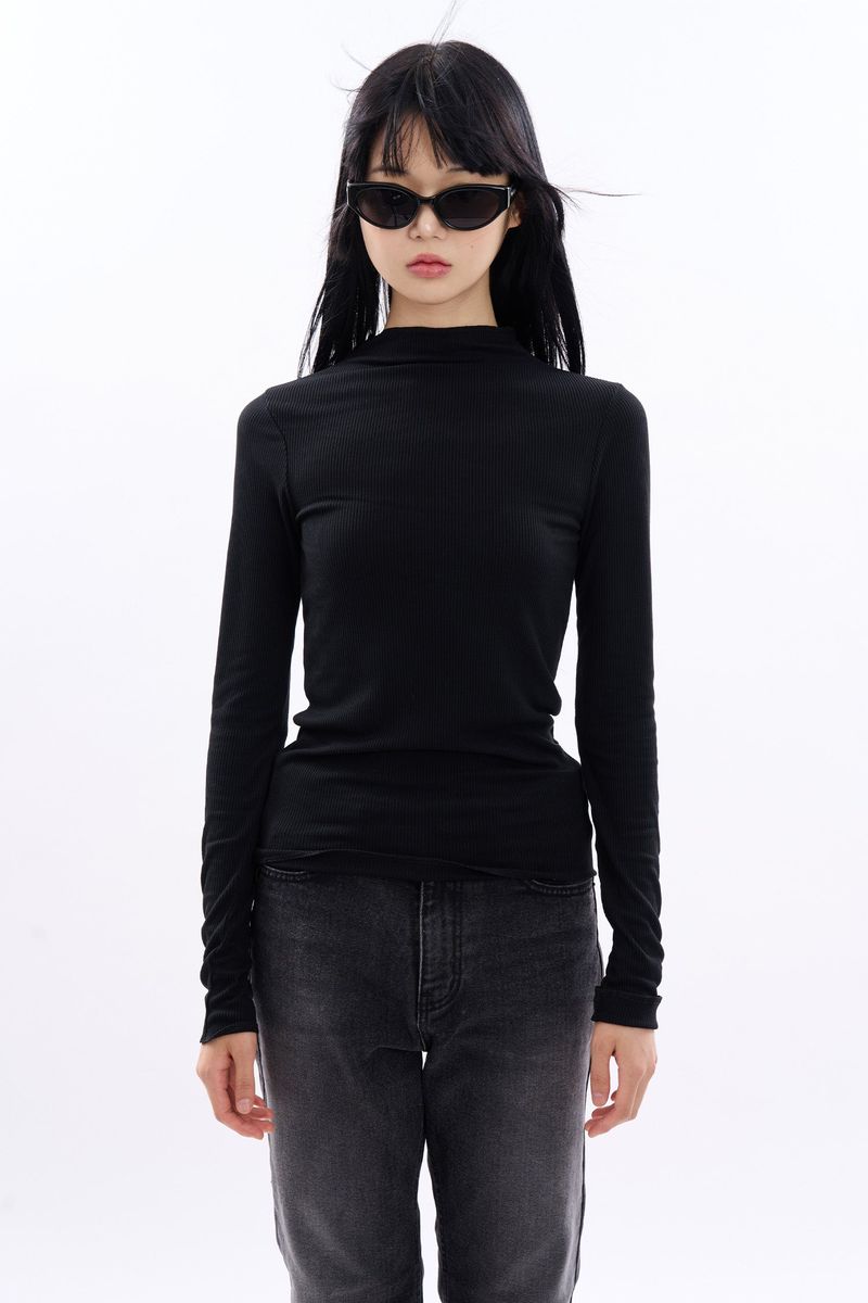Raucohouse(ラウコハウス)の「Lily half turtle-neck slim long sleeve(Tops)」