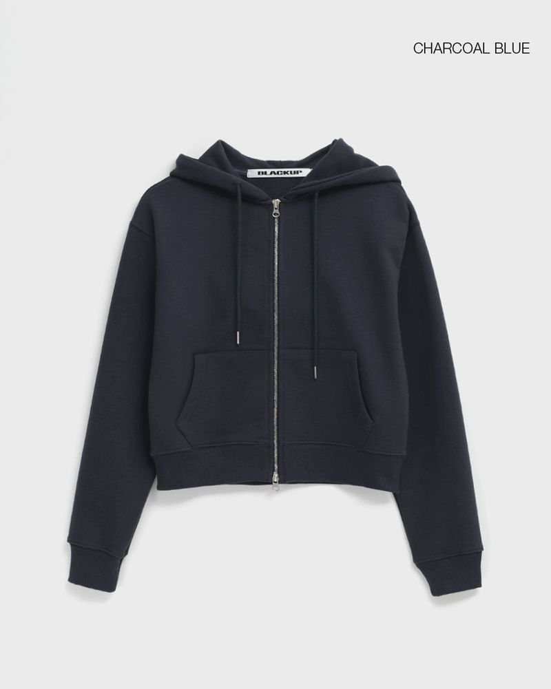 [B-BASIC] Heavy Cotton Hooded Zip-up