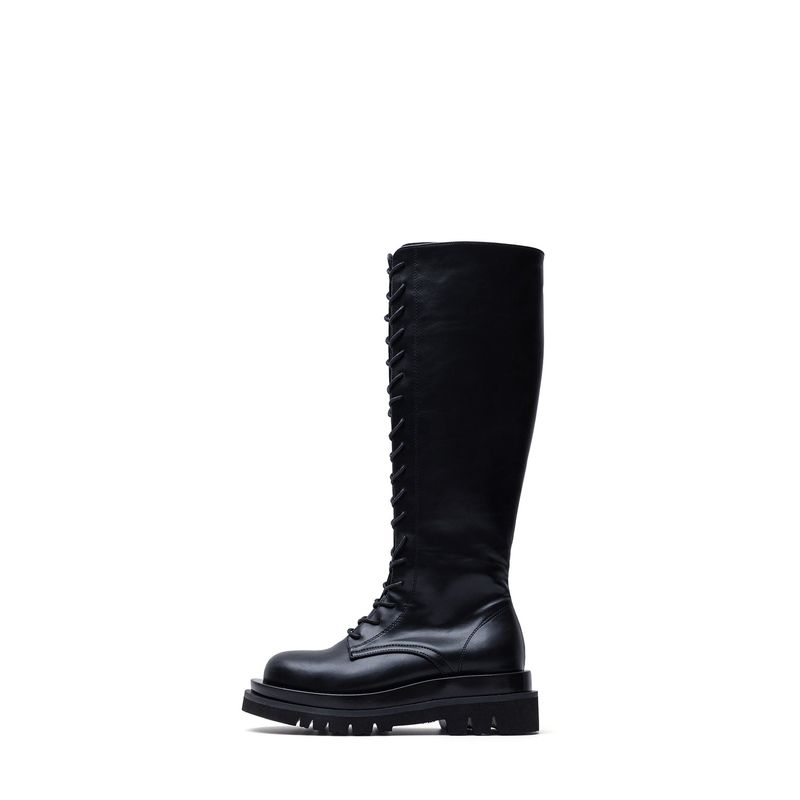 Lace-Up Walker Boots(Black)