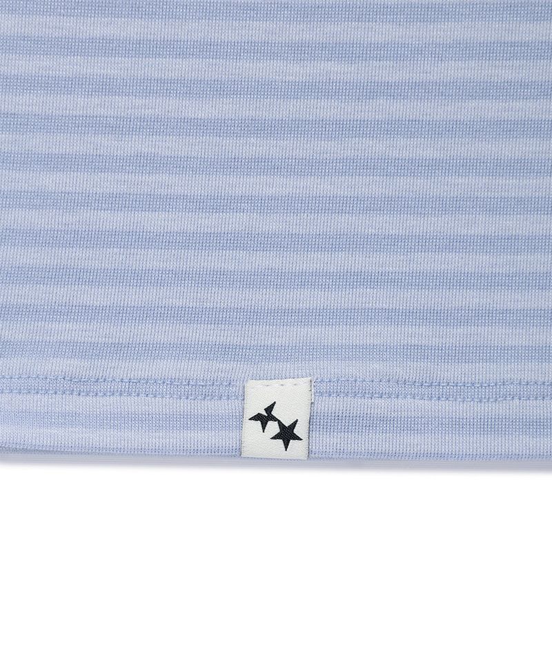 STRIPED MUSIC NOTE LS TEE BLUE(CV2GFFT554A)