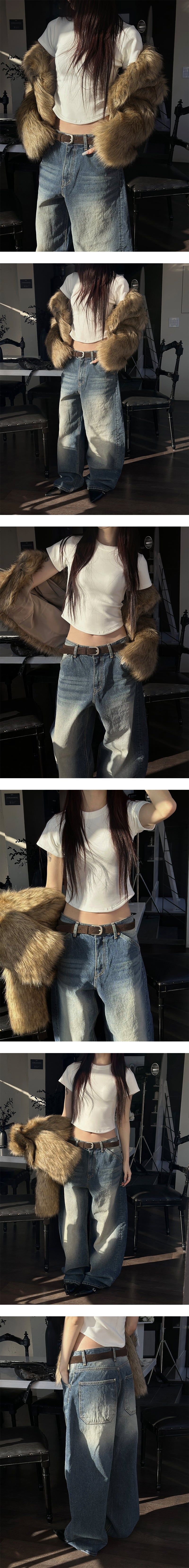 [F/W] Brush fake fur jacket 