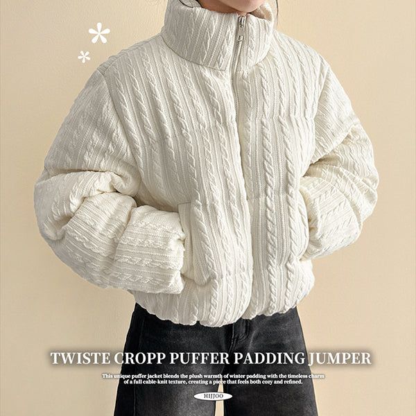 Cream Pattern Jacket Jumper