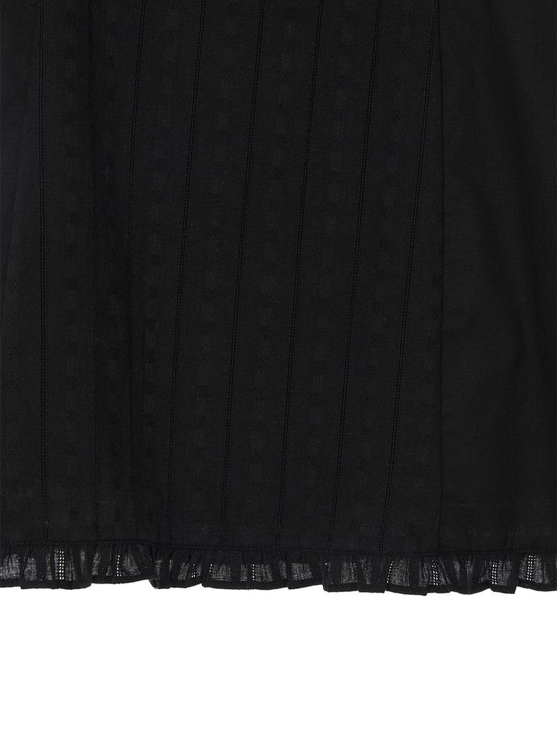 Lace frill mini dress (Black)