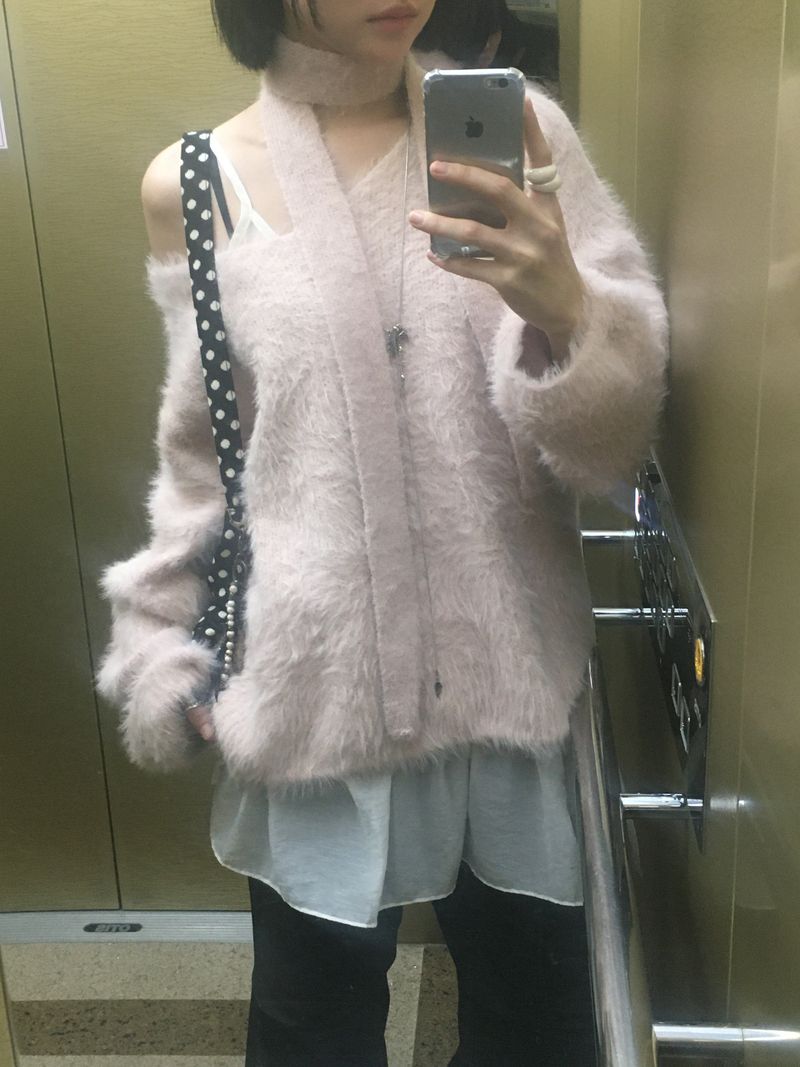Love N Hairy muffler knitwear