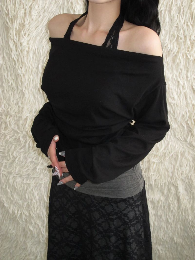 Lace Halter Layered T