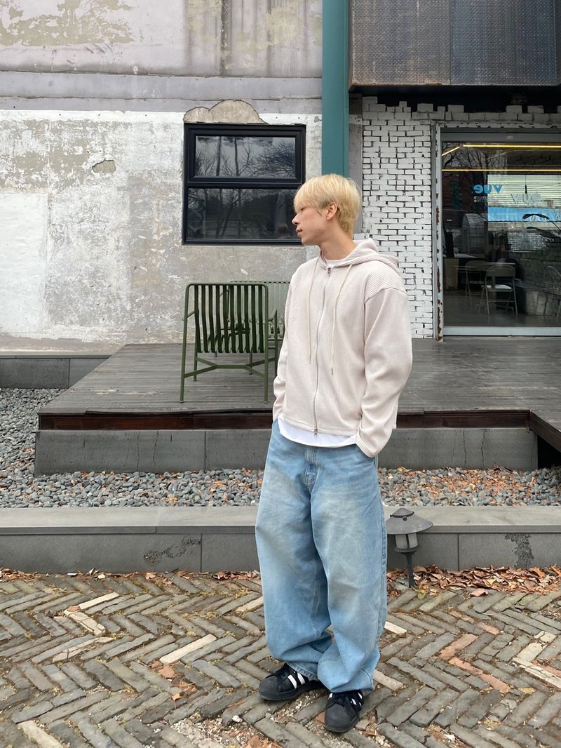 Brush denim balloon pants 2C
