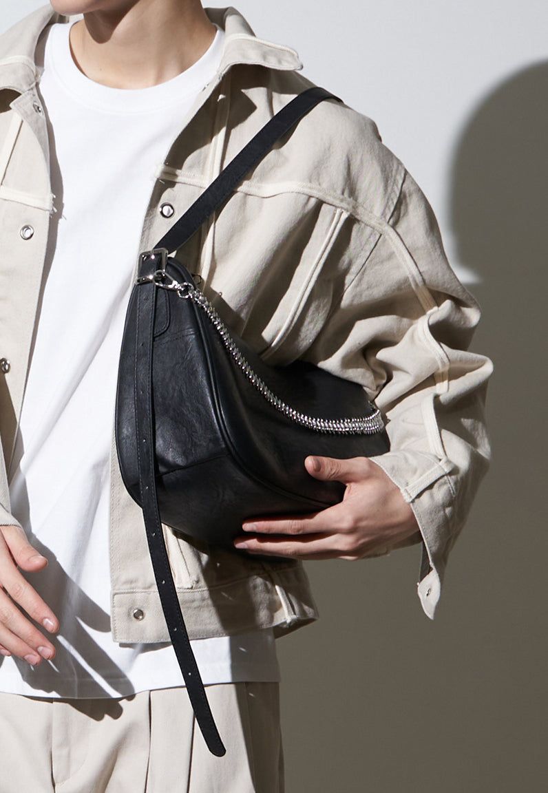 888 Chained Leather Bag