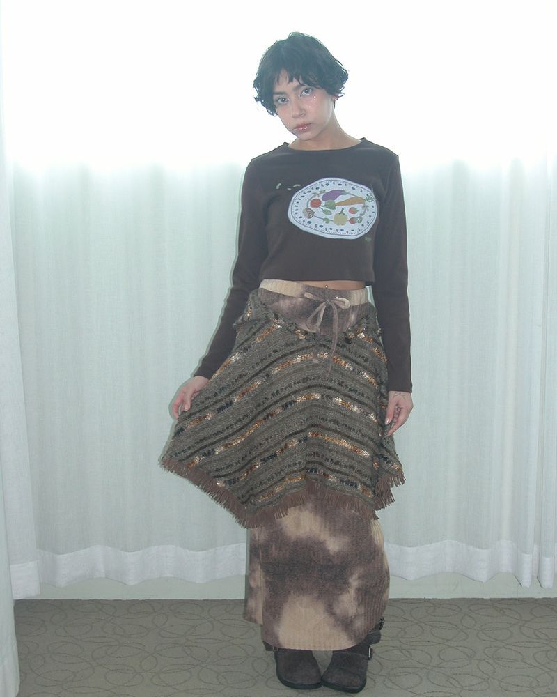 Veggie Crop L/S, Brown