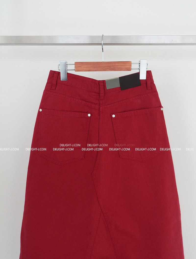 4 color cotton maxi long skirt